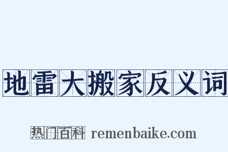 地雷大搬家反义词是什么意思的图片